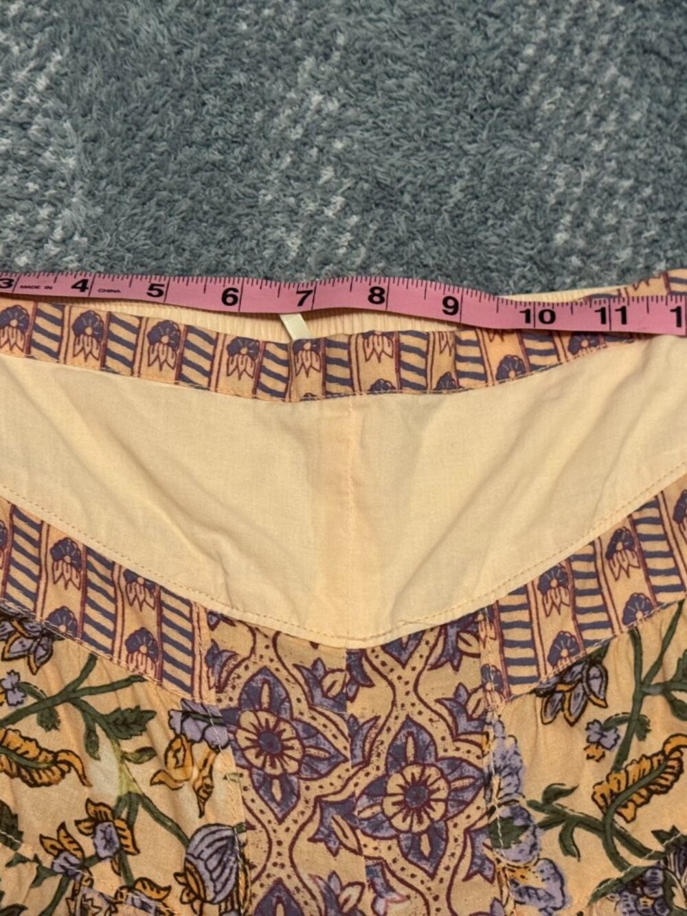 Free People Laurel Canyon Pants Medium Boho Flare Cotton EUC $128 - Picture 8 of 11